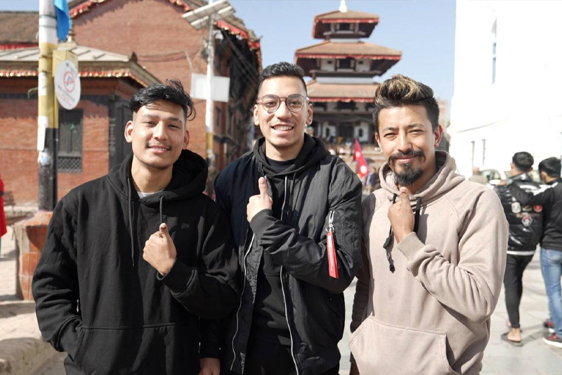 Youth in the election voting.